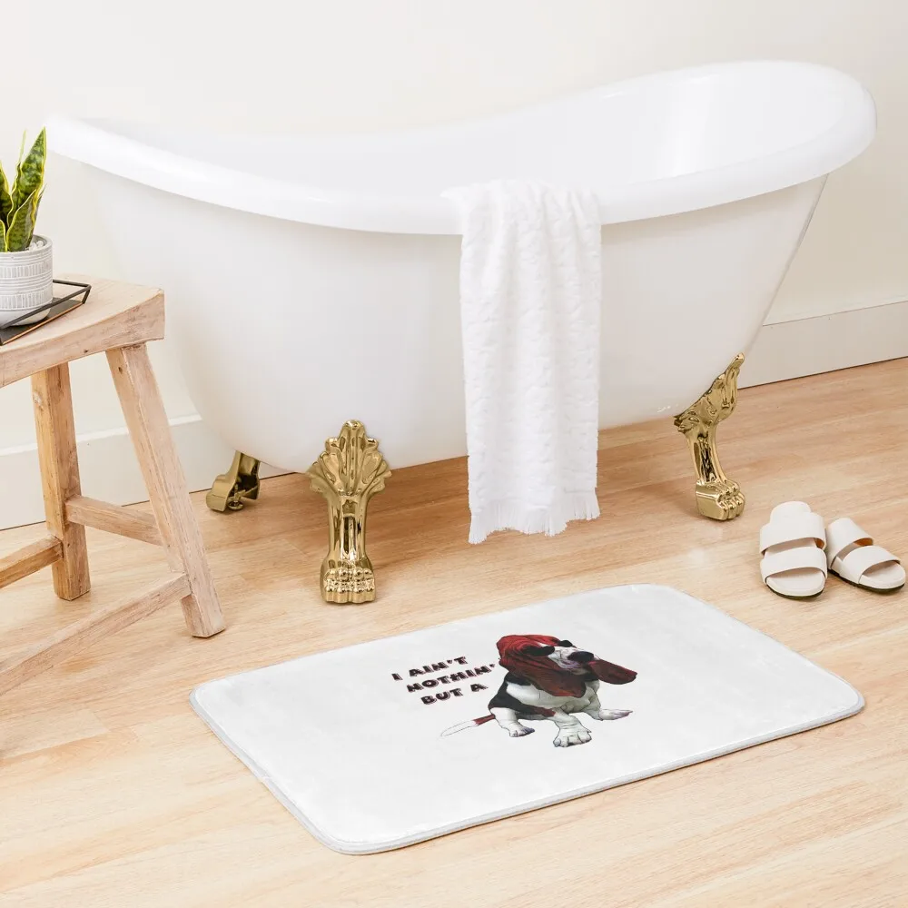 

I Ain't Nothin' But A Hound Dog Bath Mat Carpet Anti Slip Showers Bathroom Supplies Bath Rugs Mat