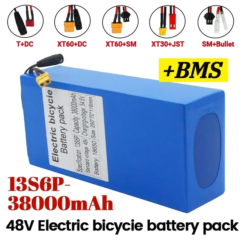 

100%New Original 48V 38ah 13s6p Lithium Battery Pack 48v 38000mAh 2000W Citycoco Motorized Scooter Batteries Built in 50A BMS
