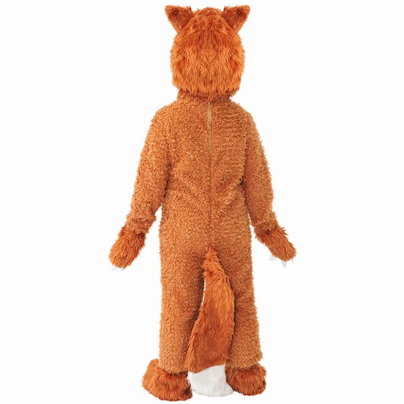 Kids Lion & Fox Costume Set Plush Animal Clothes Outfits Children Party Dress - Up Suits
