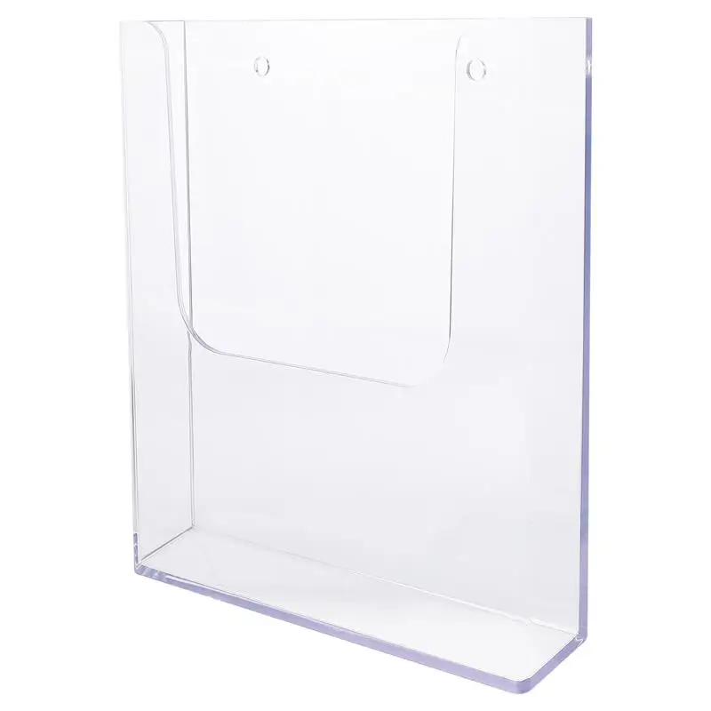 Wall Mounted Clear Storage Rack Box Holder Brochure Stand Pamphlet Booklet Display Wall Mountliterature Magazine Show Shelf 2pcs file rack clear flyer holder wall mount desktop brochure holder pamphlet rack