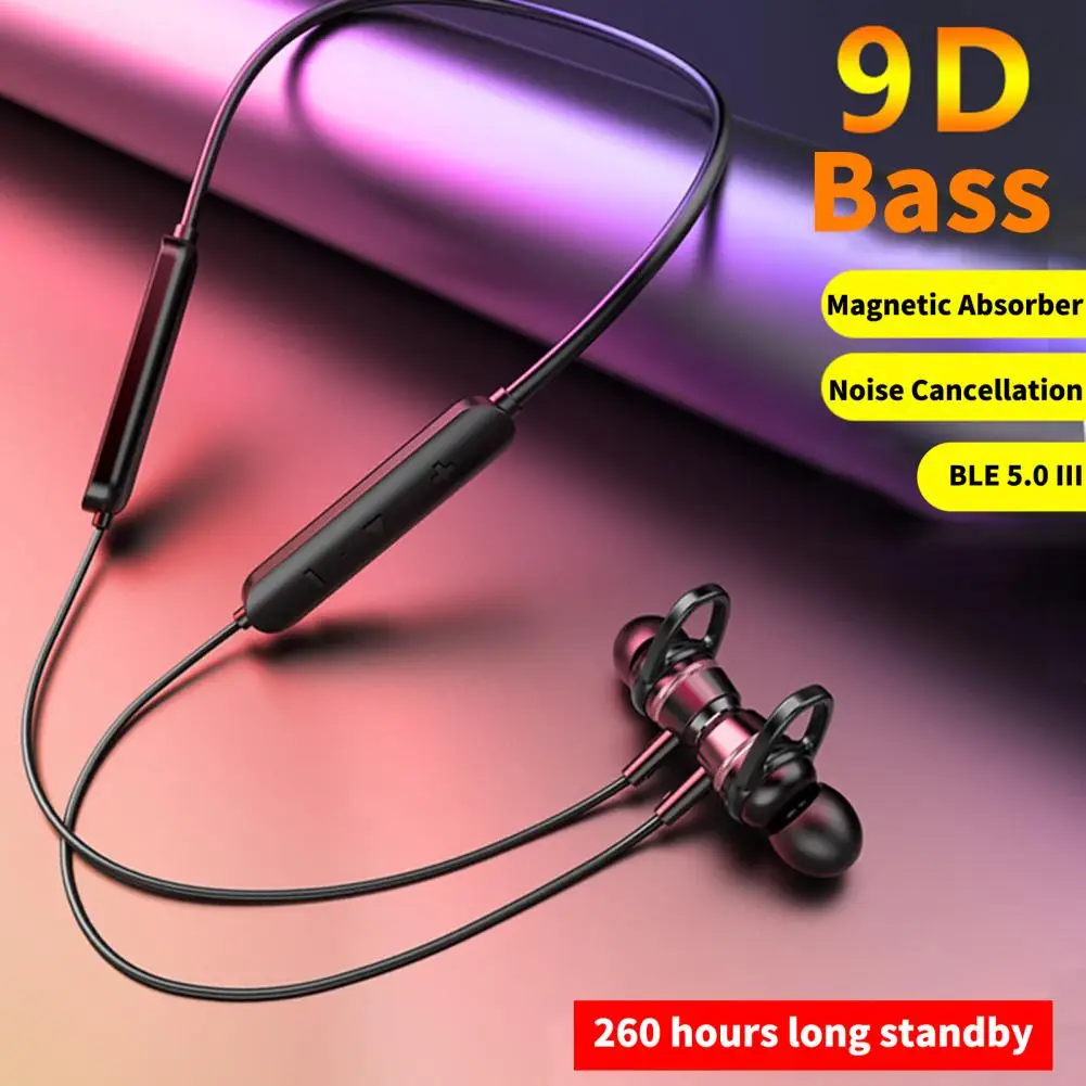 

Neck Wireless Bluetooth Earphones 48H Long Life Sports Running Headset Waterproof Noise Reduction Headphones
