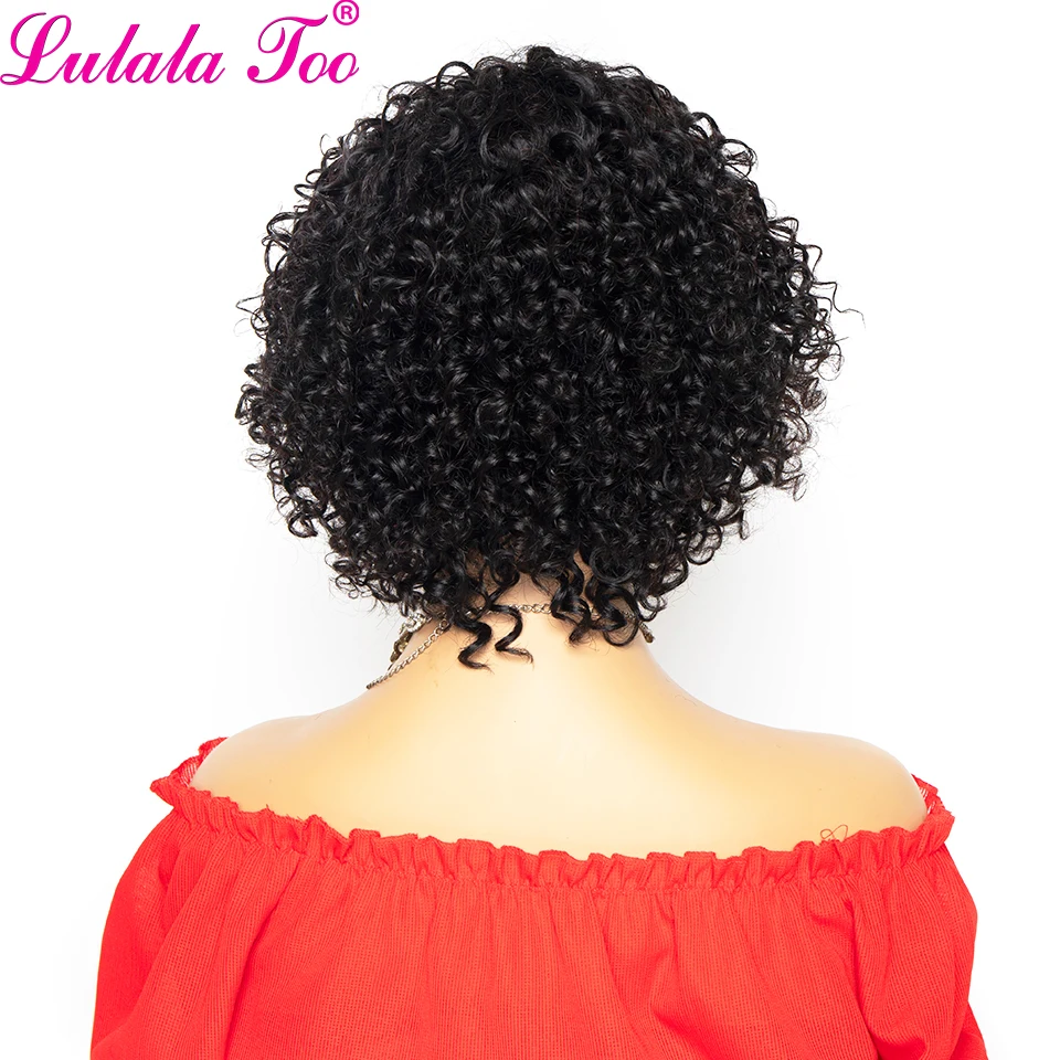Kinky Curly Wig Short Bob Human Hair Wigs Brazilian Remy Wigs 150% Density For Women Natural Color Yepei Hair