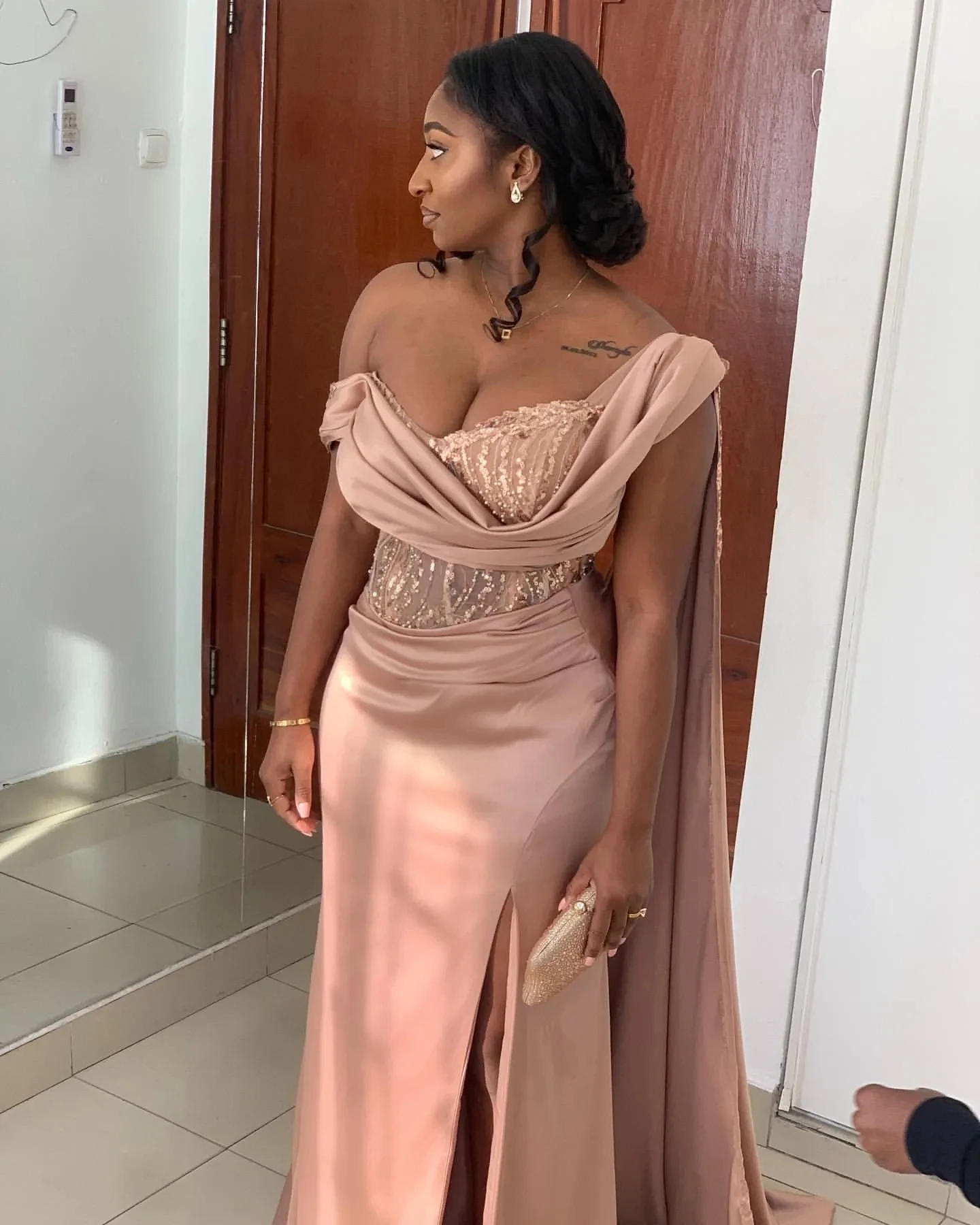 Customized Elegant Mermaid Evening Dress - Detail View 4