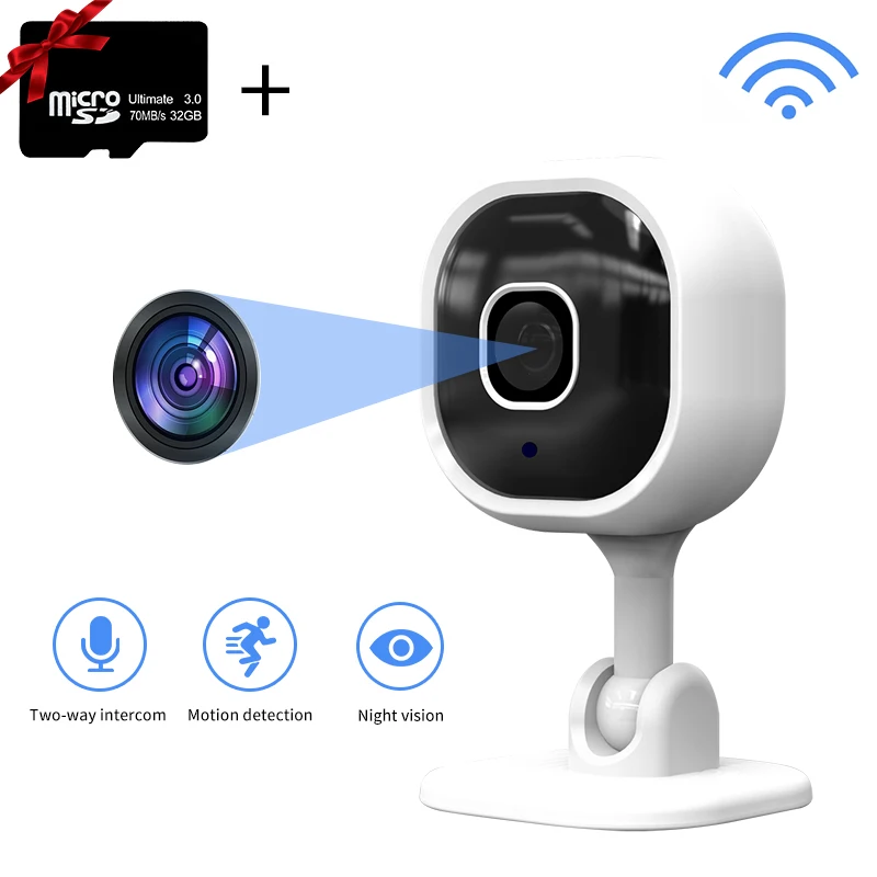 

A3 Camera 1080P Remote WiFi Home Security HD Night Vision Intelligent Intercom Alarms Plastics TF Card