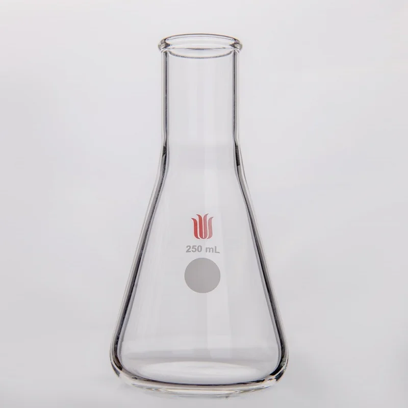 Triangular Flask Wide-necked triangular bottle, Conical flask, Erlenmeyer flask