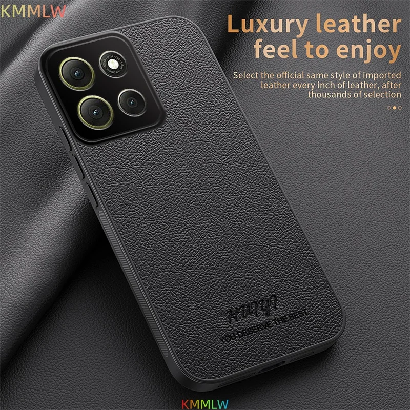 Premium Matte Leather Magnetic Car Mount Case - Soft Frame Protective Silicone Cover