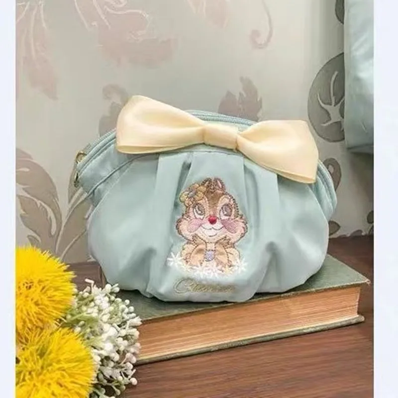 

Kawaii Sanrio Japanese Maison Chipmunk Storage Cosmetic Bag Melody Embroidery Bow Pen Backpack Large Capacity Girlfriend Gifts