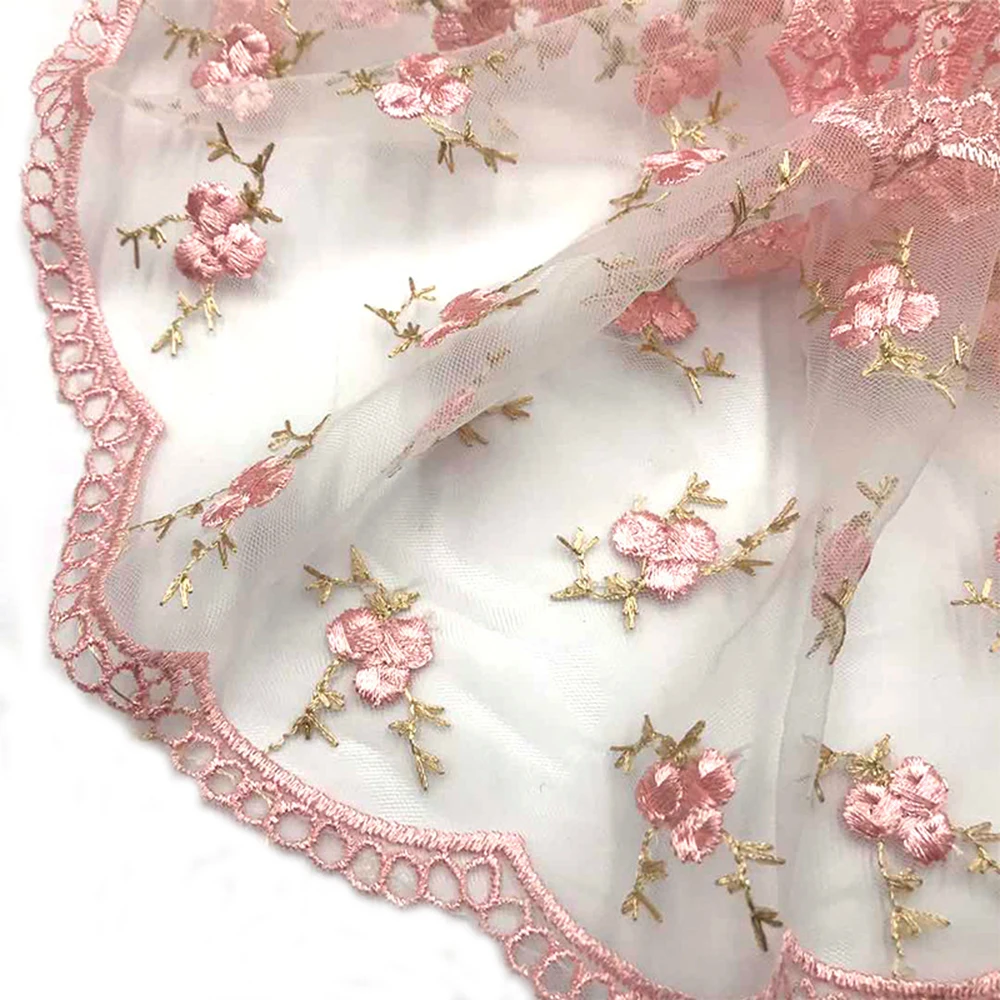 2 yard Colorful Embroidered Lace for Lolita Doll Clothes Undergarments Accessories lace fabric lace sewing supplies lace sewing accessories lace accessories lace garment accessories clothing craft accessories