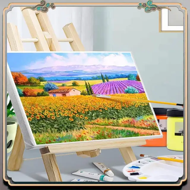 6Pcs 16 Inch Wood Easels,Easel Stand For Painting Canvases,Tabletop Display Easel,Painting Easel, Kids Student Easels Durable 2
