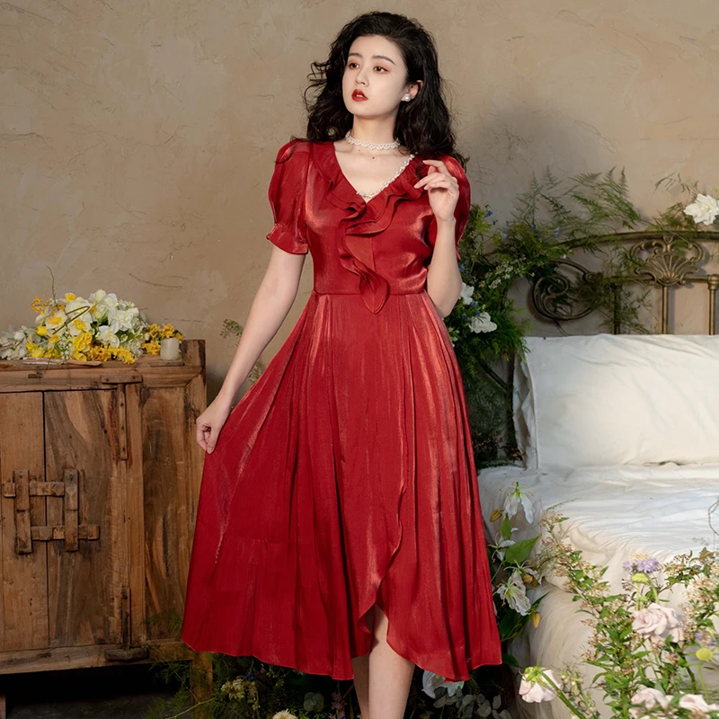 

2023 New Dress For Women Fairy Temperament French High Sense Free Shipping