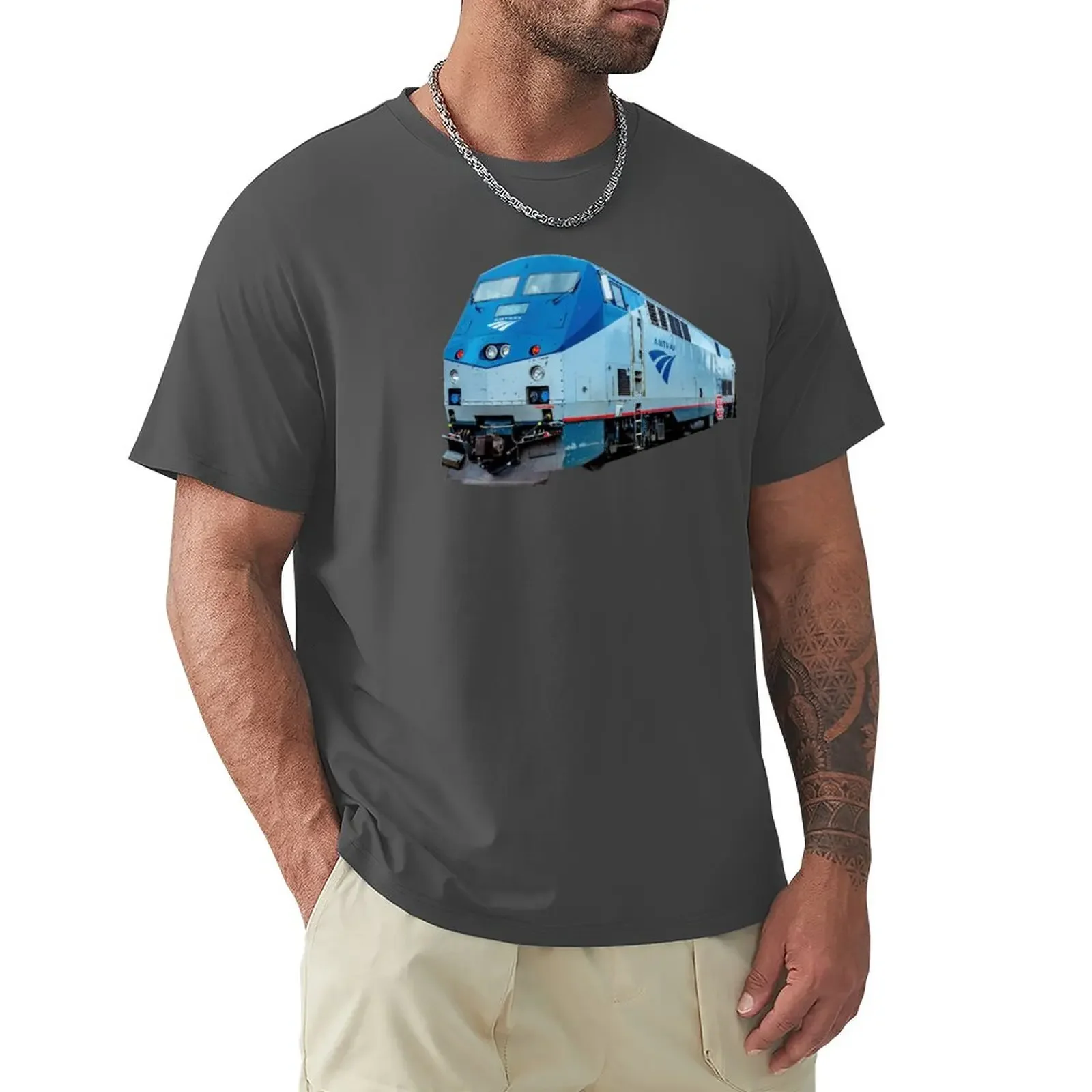 

Amtrac Locomotive T-Shirt funnys oversizeds oversized plain mens t shirt