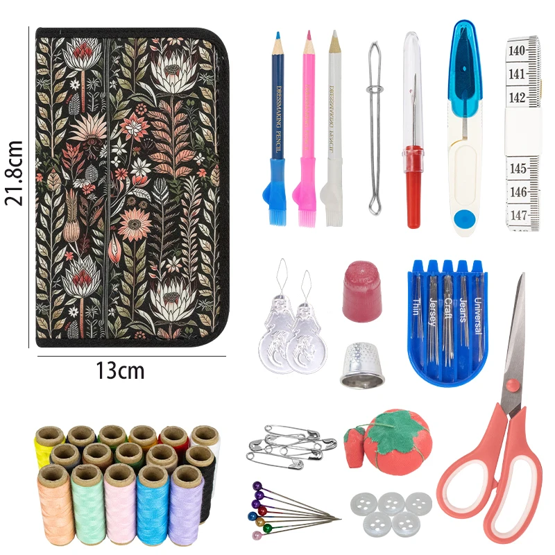 أداة خياطة متعددة الوظائف DIY – مجموعة خياطة كاملة مع صندوق محمول للسفر والمنزل