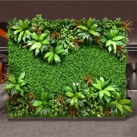 Green Artificial Plants Wall Panel Plastic Outdoor Lawns Fake Flowers Decor  Wedding Backdrop Party Garden Grass Flower Wall