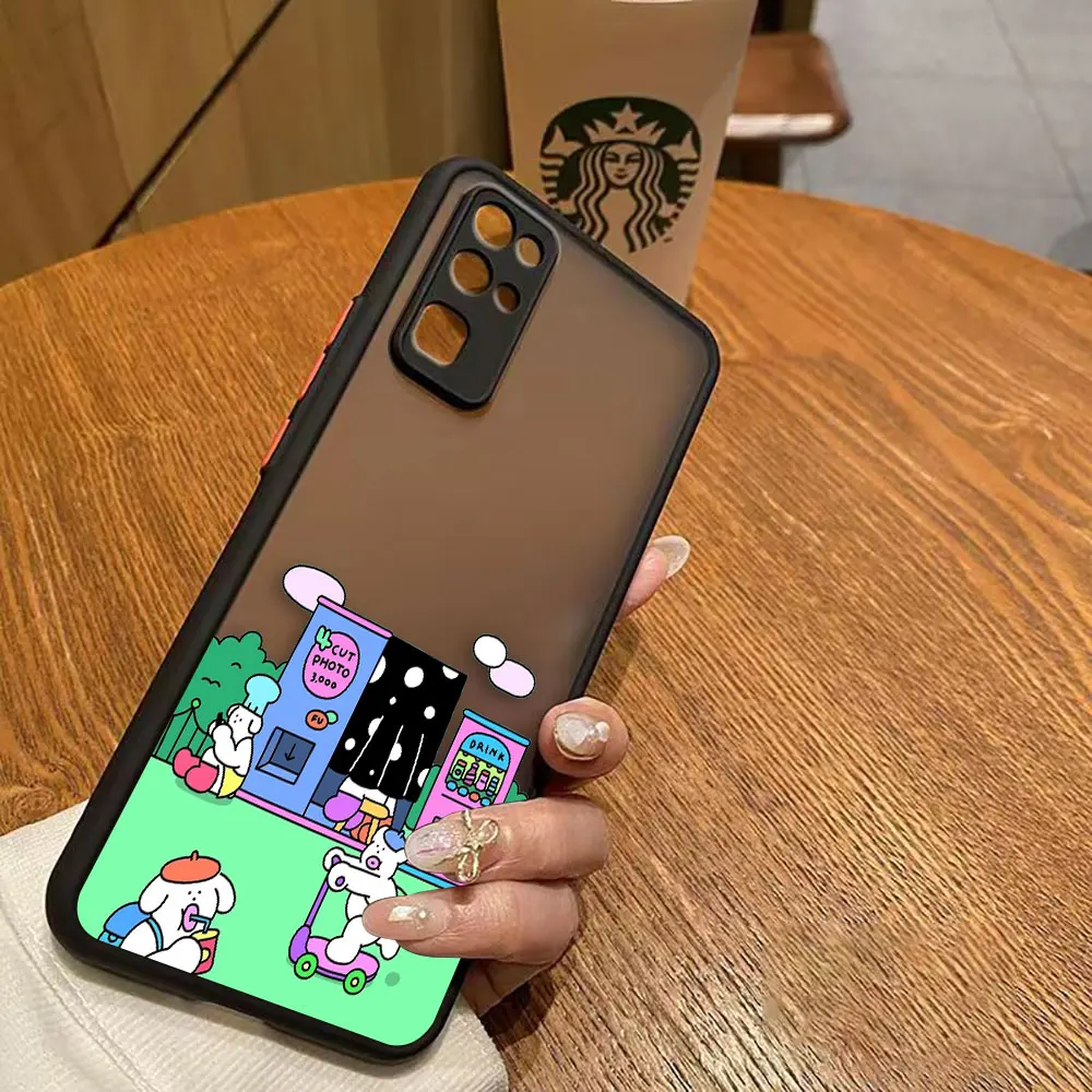 Matte Case for HONOR 70 50 30S 30 20 8X 9A 9X PLAY 4T X7 X8 X9 X10 5G V40 Case Funda Coque Capa Shell White Pig Rabbit Cartoon