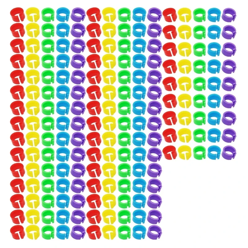 

200x Bird Rings Leg Signs Bird Foot Rings Small Poultry Chicken Supplies Identification 8mm for Parrots Budgies