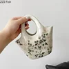 Flower Texture Ceramic Vase Handbag Shaped Flower Pots Desk Decoration Flower Arrangement Floral Vases Room Aesthetic Decor 3