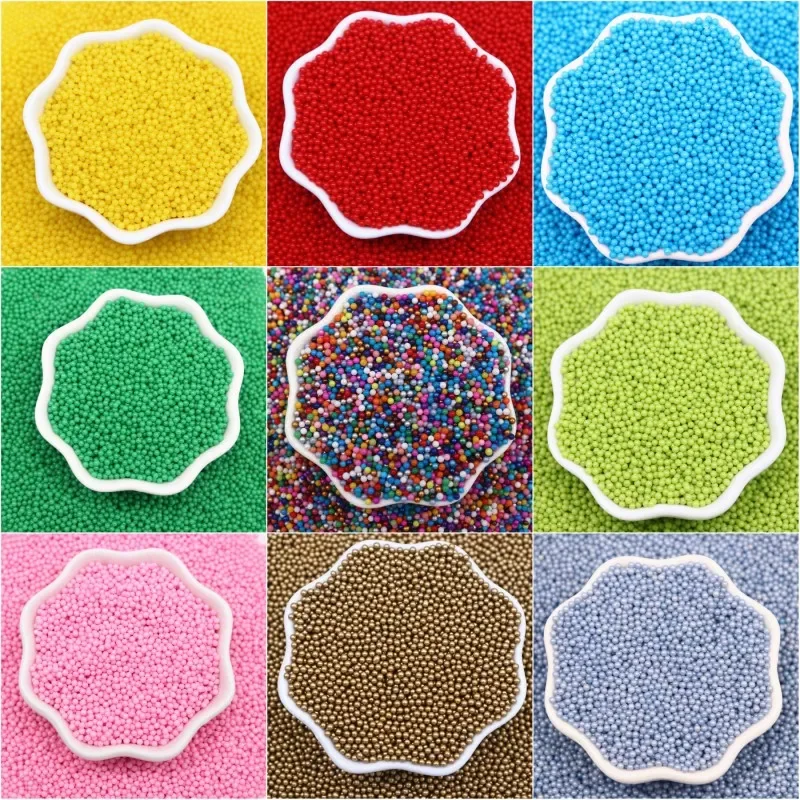 50g/lot 2mm 작은 원형 유리 구슬 네일 아트 장 다채로운 무구멍 시드 글라스 비즈 DIY 쥬얼리 액세서리용