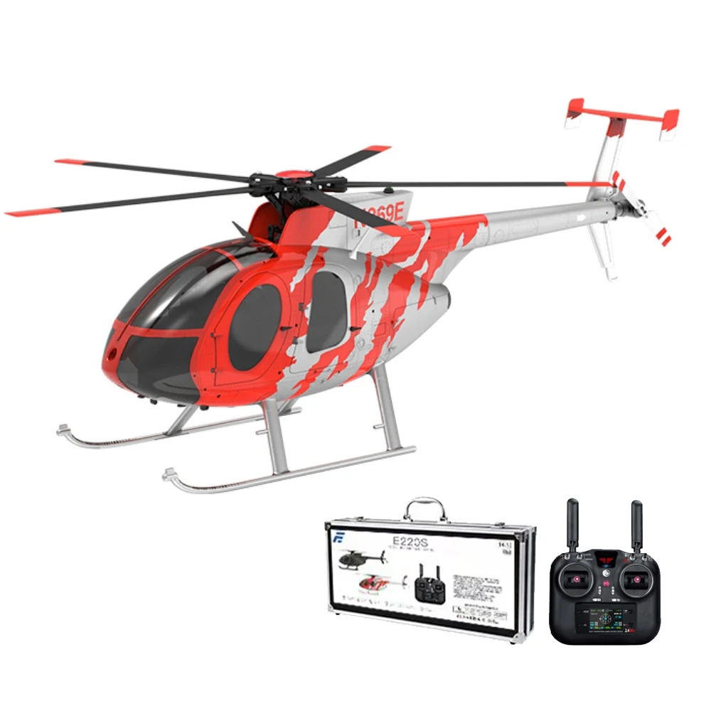 Eachine E220S MD500 2.4G 9채널 GPS 광학 흐름 위치 측정 TOF LiDAR 고도 유지 듀얼 브러시리스 모터 1:16 RC 헬리콥터 RTF