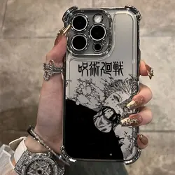 Stylish Hot Anime Jujutsu Kaisen Gojo Plating Phone Case with Anti - Fall Airbag Protection - Samsung S22 Plus 5G (DDW - 280DDG0325A1)