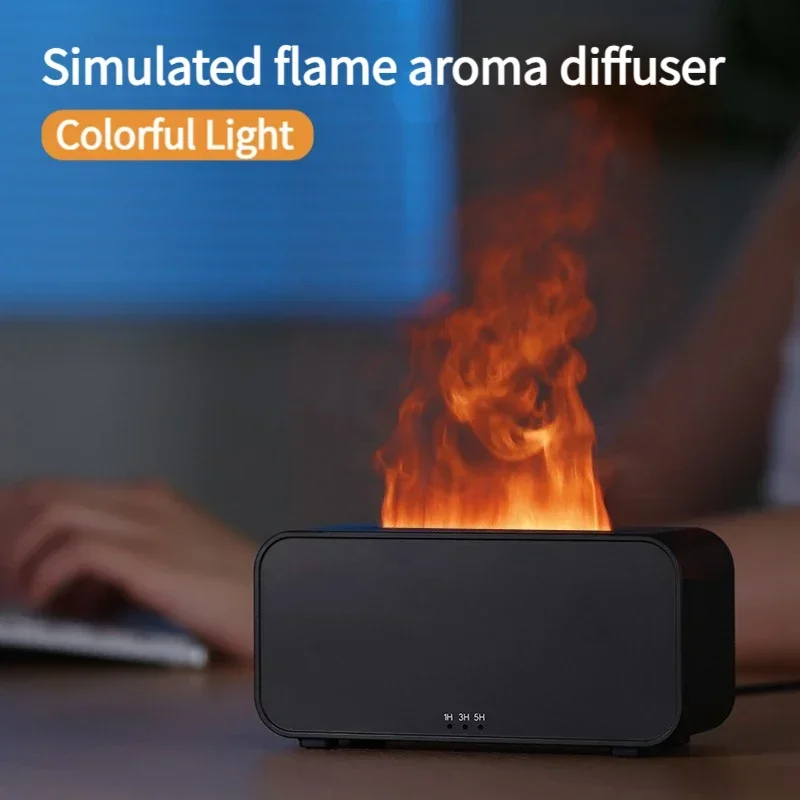 Air Humidifier Aroma Diffuser Ultrasonic Cool Mist Maker Fogger Led Essential Oil Flame Lamp Difusor