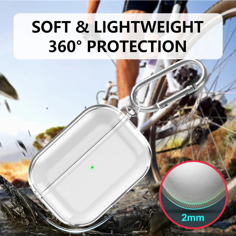 Ownest Compatible Avec Coque AirPods Pro 2 Aesthetic Cute Cristal Arc Bow Transparente Design Etui Avec Glitter Coeur Porte-clés Accessoires Femme TPU Housse Pour Protection Airpods Pro 2 -A-P2