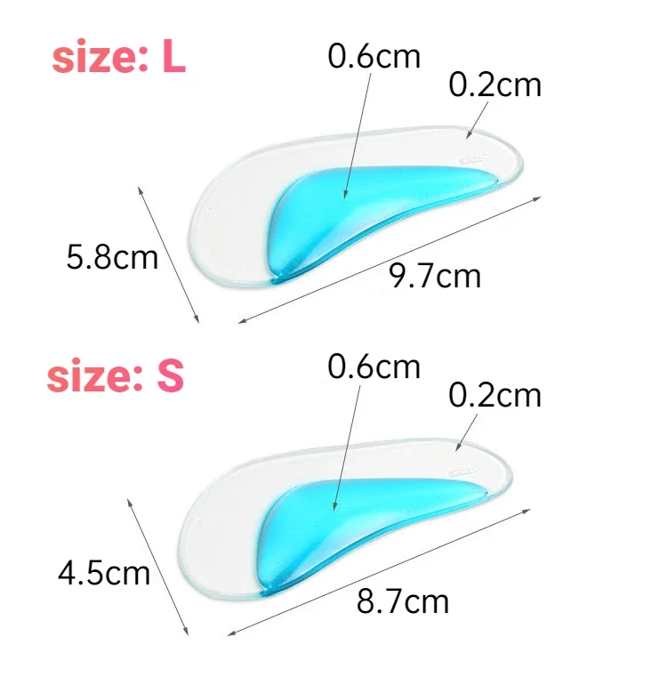 Professional Orthotic Arch Support Silicone Gel Insoles
