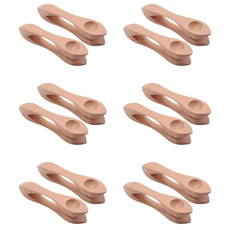 

12Pcs Wooden Musical Spoons Folk Percussion Instrument Natural Wood Musical Spoons Traditional Percussion Spoons Musical