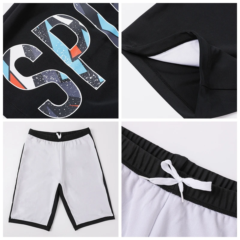 (140-190cm) Mens Swimsuit Jammers Teenagers Training Swimsuit Racing Swimming Shorts Boys Swimwear Men Beach Surfing Swim Trunks