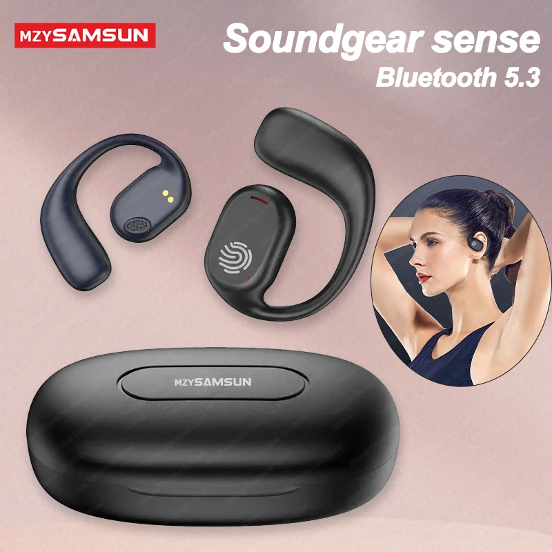 Спортивные наушники Soundgear Sense, беспроводные наушники Bluetooth 5,3, TWS наушники с открытым ухом, водонепроницаемые наушники с микрофоном