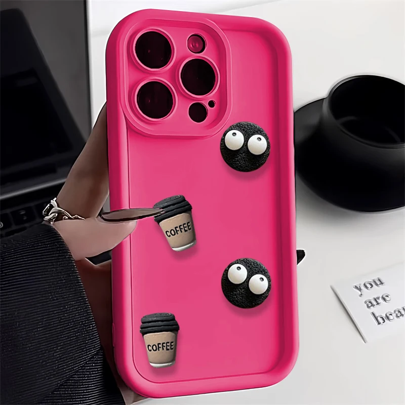 3d Coffee Cartoon Phone Case For Iphone Models Protective Cover_voghion.com