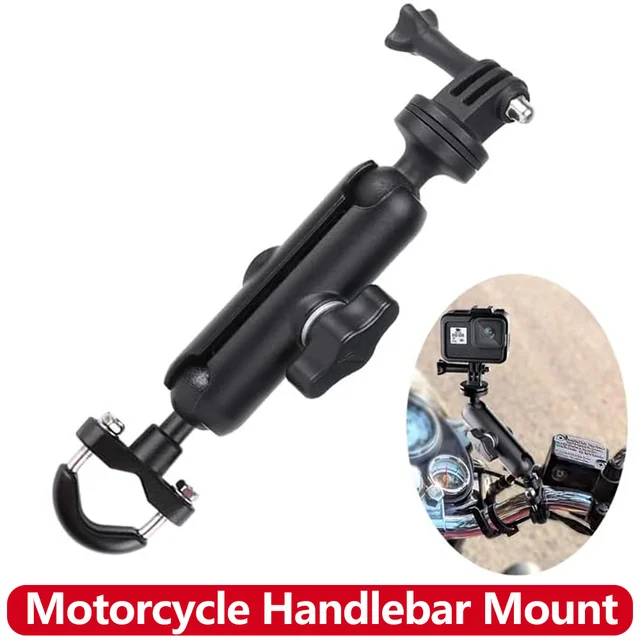 Motorcycle Handlebar Mount Aluminum Alloy Bike Holder For GoPro Hero 13 12 11 10 9 8 Insta360 DJI Osmo Action Camera Accessories