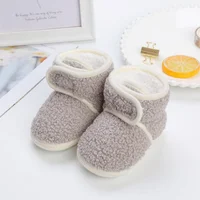Baby Shoes for Girls Boys Winter Warm Newborn Boots Fashion Infant Plush Booties Soft Sole Anti-slip Toddler First Walkers Shoes 2