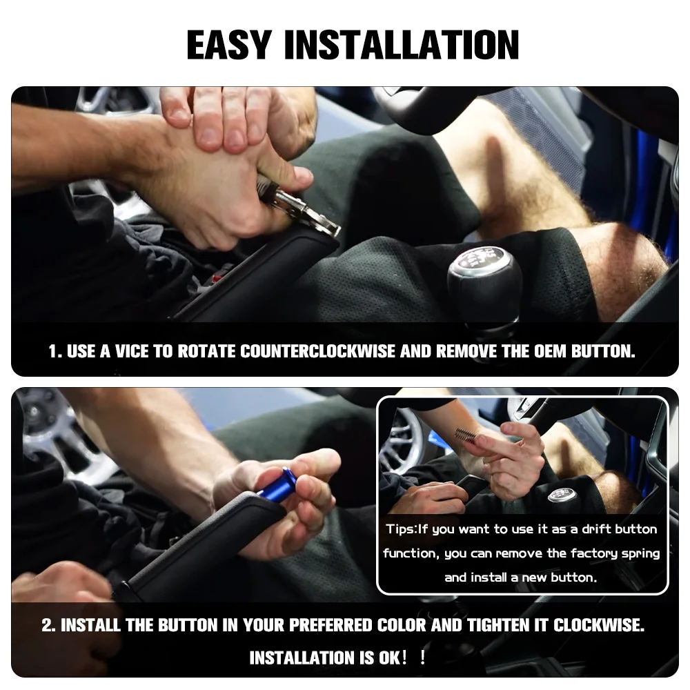 E-Brake Handle Brake Drift Spin Turn Knob Button Lever Lock Cover Fit For Toyota GT86 Scion FRS Subaru BRZ PQY3643 handbrake button cover
