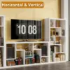 6-Shelf Industrial Bookshelf White Etagere Bookcase Tall Storage Display Bookshelf with Thicken Shelf 5