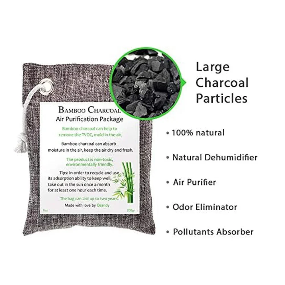 Eco-Friendly Bamboo Charcoal Air Purifying Bag | 200g Natural Freshener