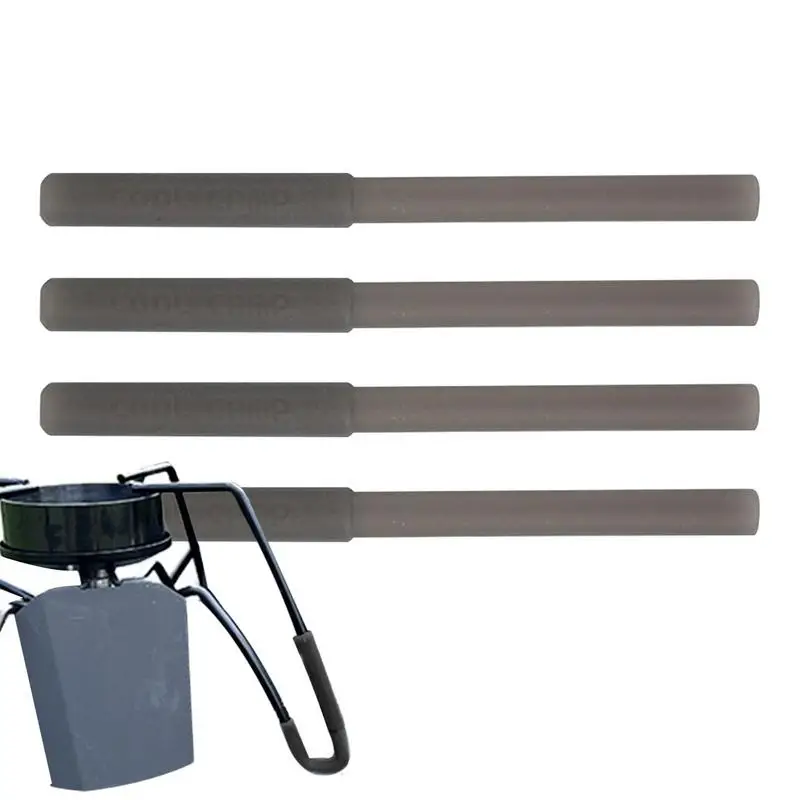 

Outdoor Stove Foot Tube 4Pcs Flexible Leg Covers Anti-Scald Non-Slip Leg Tubes For Stove Silicone Stove Leg Protectors For