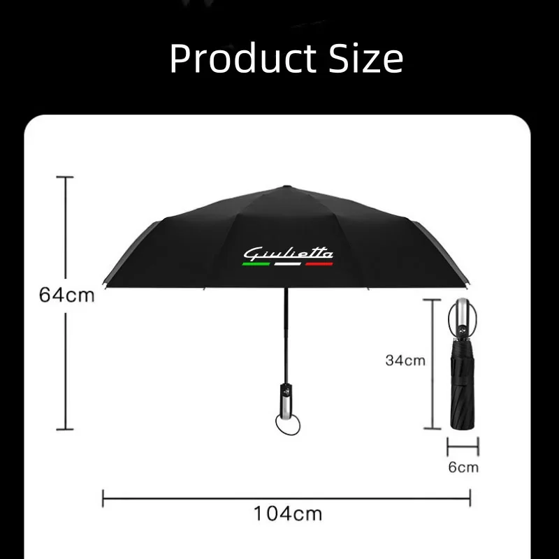 Car Automatic Folding Windproof Sunshade Umbrella Alfa Romeo Giulietta Auto Accessories