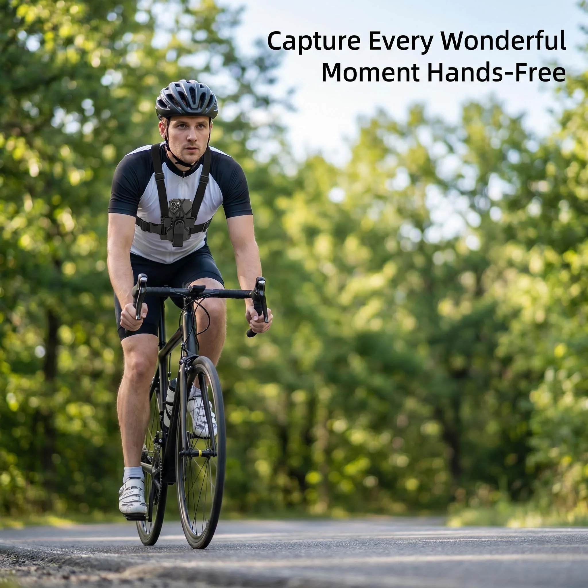 7-in-1 조절 가능한 가슴 장착형 휴대폰 홀더, GoPro 브랜드 휴대폰, Osmo, Sjcam, Akaso, Insta360에 적합하여 W 촬영 가능