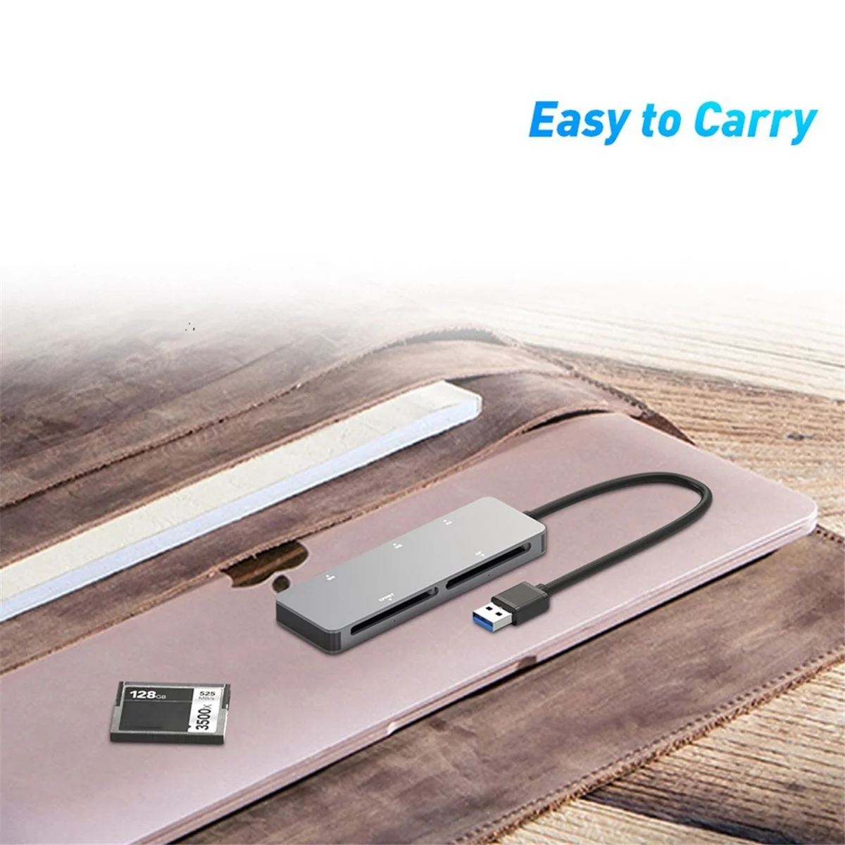 Lettore Di Schede All-In-1 5-In-1 Cf/Sd/Xd/Cfast/Tf Card Docking Station Portatile Multifunzione Per Lettore Di Schede Usb-A Usb-C