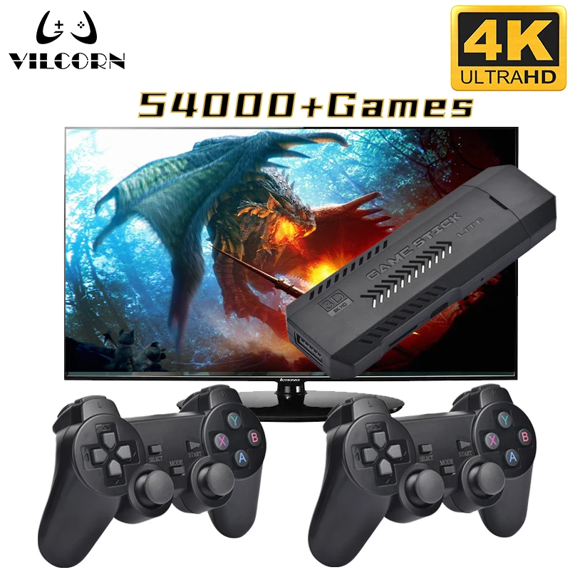 TG8 TV Game Stick 4K HDR Wifi Fire TV Stick, consola de juegos Retro 36000  para PS1/PSP/N64/GBA, Android TV Box para Netflix