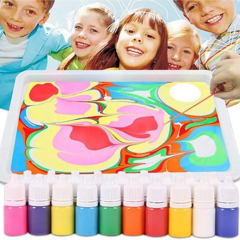 DIY Marbling Paint Art Kit Painting On Water Kits For Kids Christmas  Thanksgiving Easter Holiday Gifts For Boys And Girls Ages 6 - AliExpress
