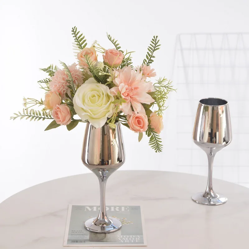 

Nordic Luxury Stemware Vase, Living Room Decoration, Fake Flowers, Table Decoration