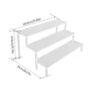 Acrylic Risers for Display 3 Tier Acrylic Tiered Shelf for Toy Jewelry Cosmetics Dessert Display Figures Dessert Doll Shelves 6