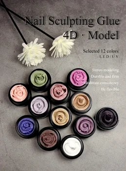 Colla per intaglio delle unghie 4D colla per modellare tridimensionale per fototerapia colla per smalto per unghie modellazione UV negozio di unghie in argilla speciale