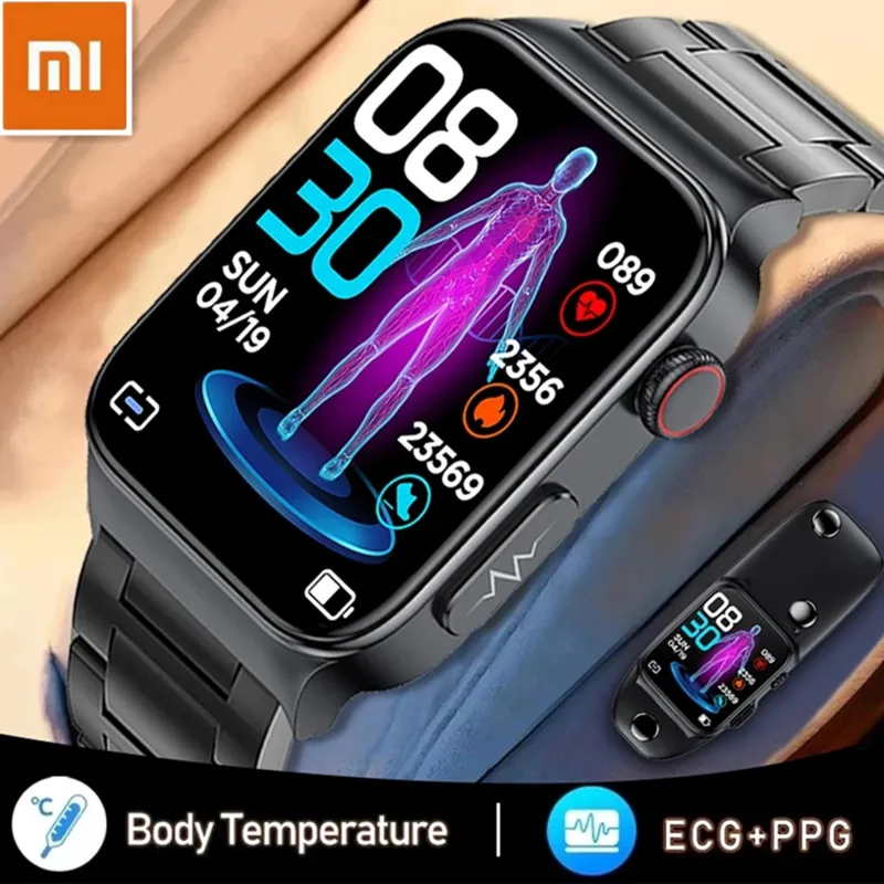 

Xiaomi E500 Blood Glucose Smart Watch Men ECG Monitor Blood Pressure Body Temperature Smartwatch IP68 Waterproof Fitness Tracker