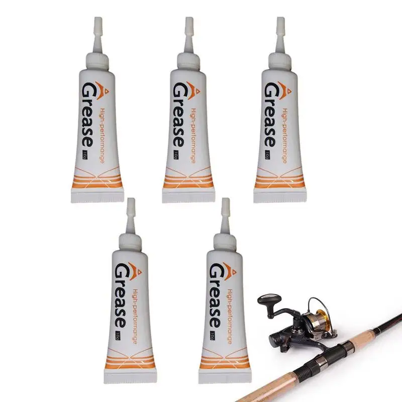 

Fishing Reel Grease Portable 5 Pcs Lubricant Grease Lubricant Oil Reel Oil Reduce Friction For Clothes Zipper Metal Zipper