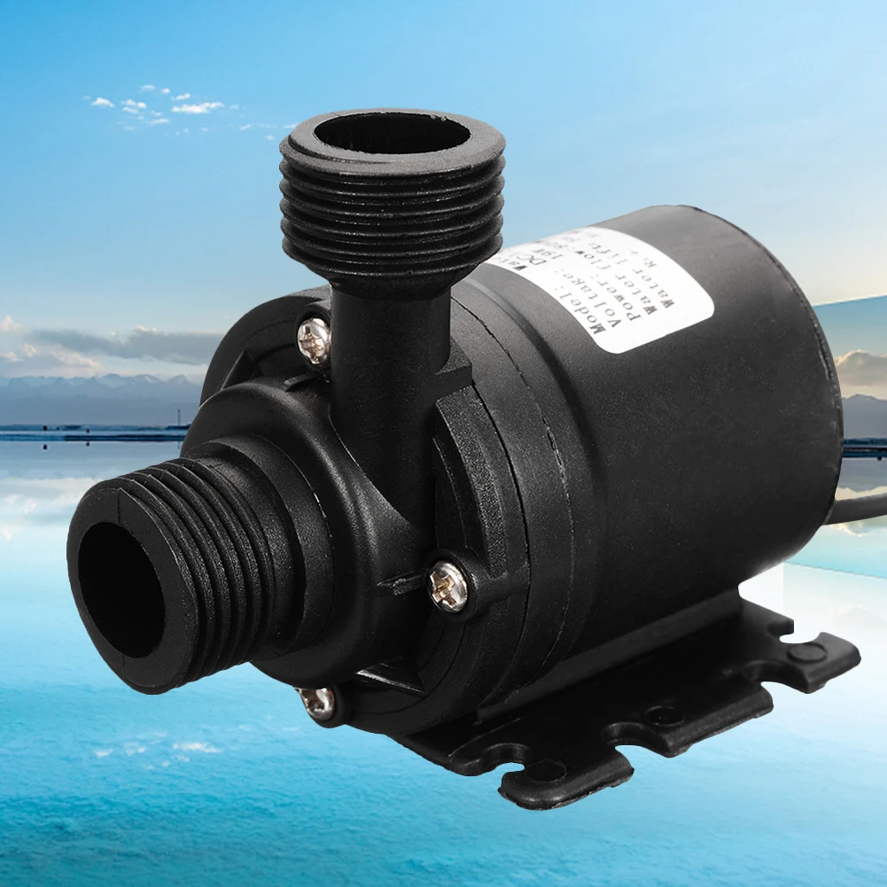 DC 12V/24V Submersible Water Pump Waterproof Water Immersion Pump 5.5 M Brushless Motor for Cooling System Fountains Heater
