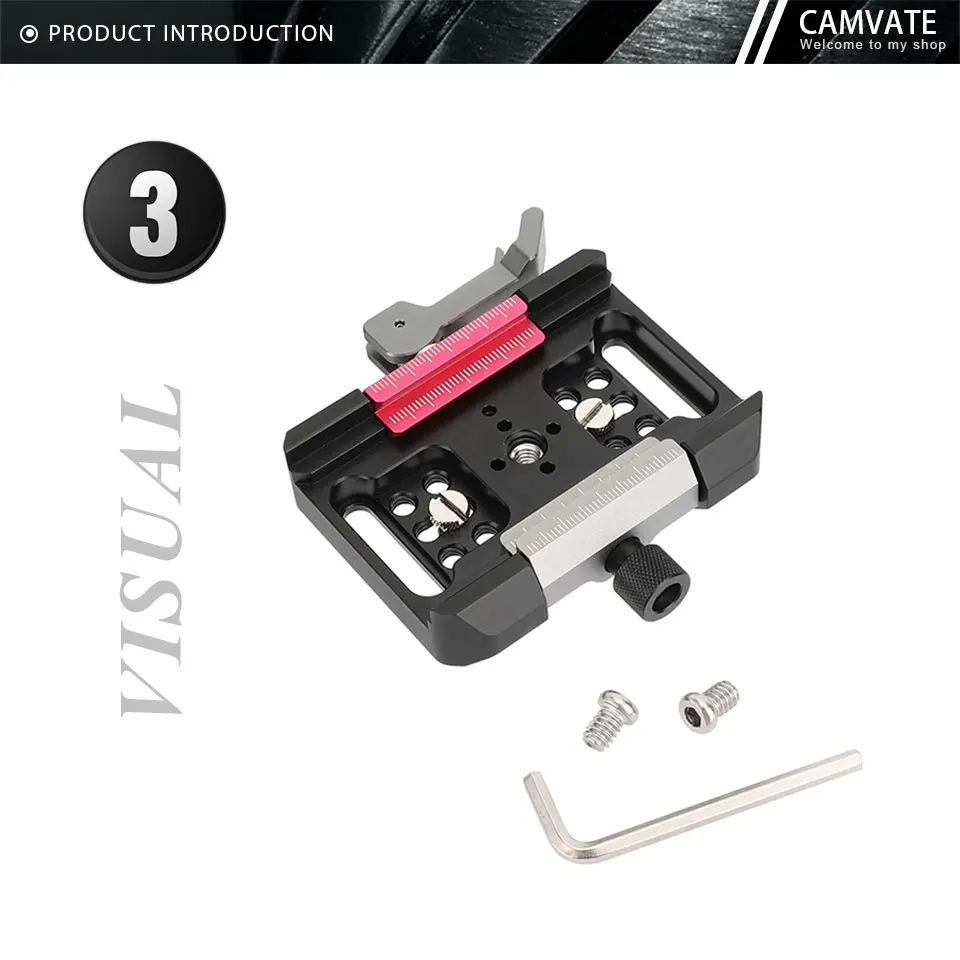 Arca-type Quick Release Clamp Manfrotto Baseplate For DSLR Camera Cage, Gimbal a
