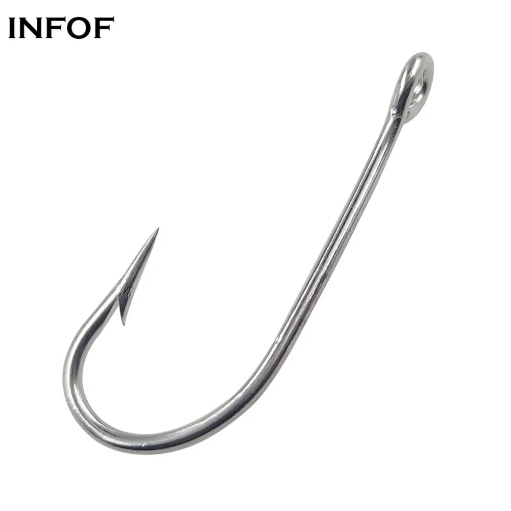 15-50/pieces Offset Shanks Hooks High Carbon Steel Sea Fishing