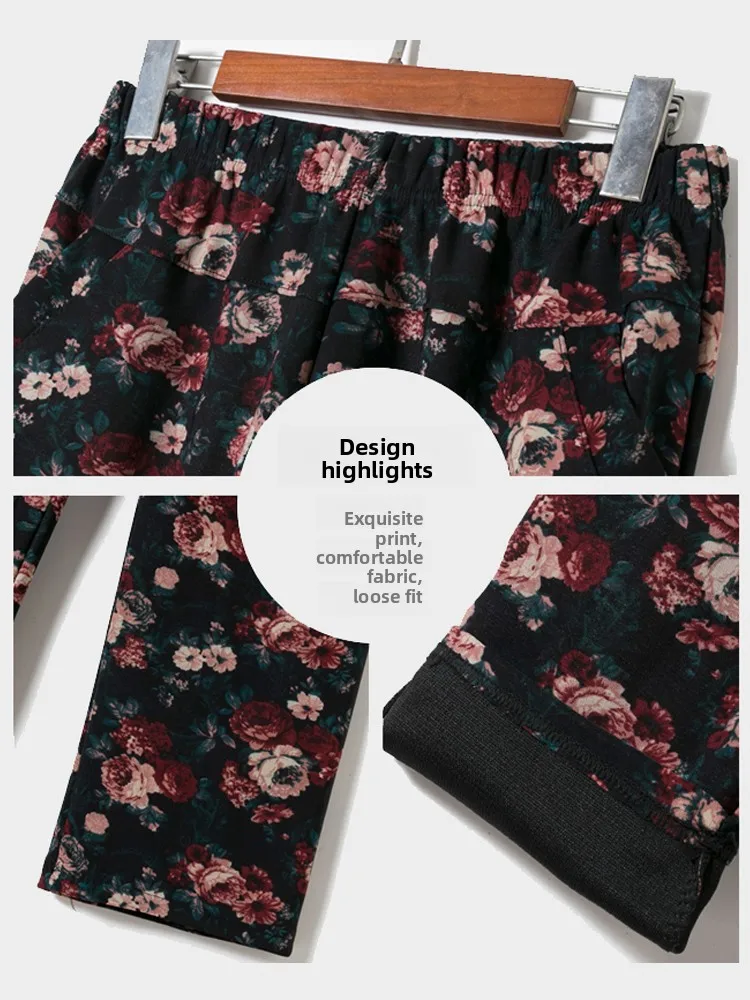 Warm Fce Lined Straight Leg Pants for Middle Aged And ly Women Loose Fit Faionable Long Trousers Mom Jeans